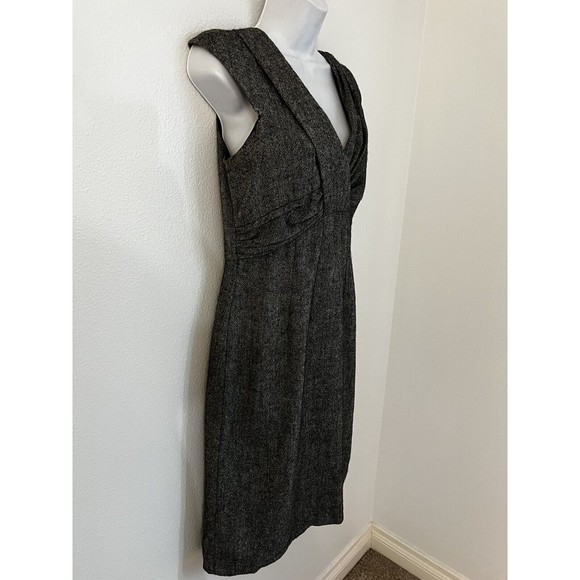Hobbs Sleevless Sheath Dress In Black White Mix Wool Size 12 Uk Career Office - Picture 3 of 9